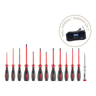 CIMCO Set de tournevis Imperial Outdoor Radio 116918, 13 pièces, VDE