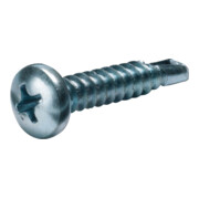 Cimco Vis à tôle cruciforme 4, 2x19 zinguée tête demi-ronde 190424-1
