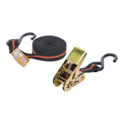 BGS Do it yourself Cinghia di tensione a cricchetto con 2 ganci robusti, 5mx24mm
