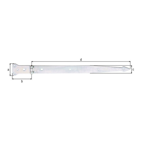 Cintre L.500x101mm B.63x45mm S.3,75mm STA galv. jaune galvanisé GAH