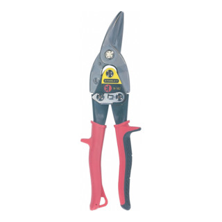 Cisaille à tôle Stanley MaxSteel 250 mm, rouge, gauche