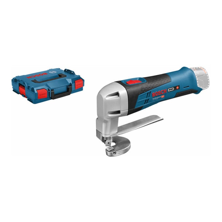 Set Bosch Cisaille à tôle sans fil GSC 12V-13 Solo Version L-BOXX + Batterie GBA 12 V, 3,0 Ah