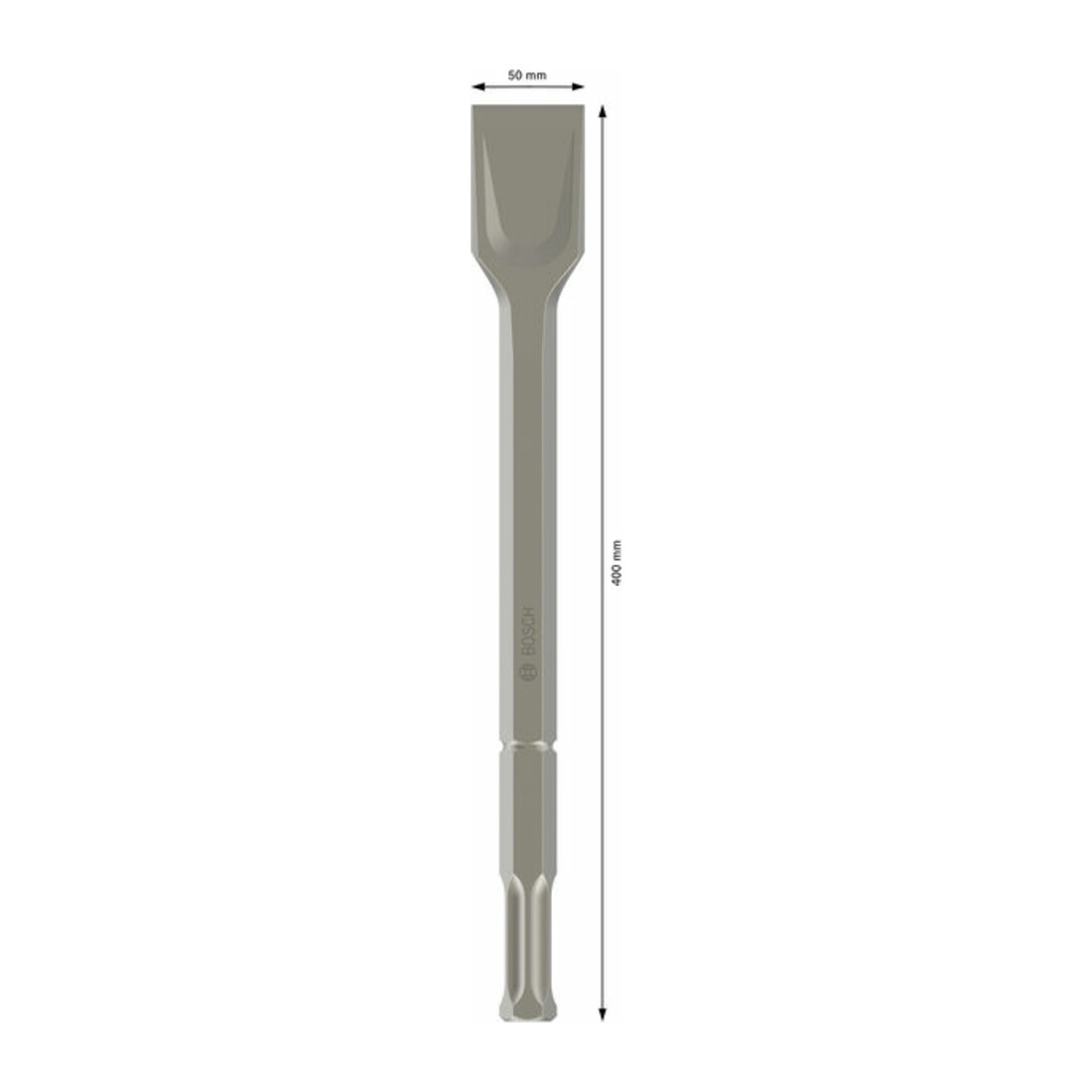 Burin à bêche Bosch avec support hexagonal de 22 mm 400 mm