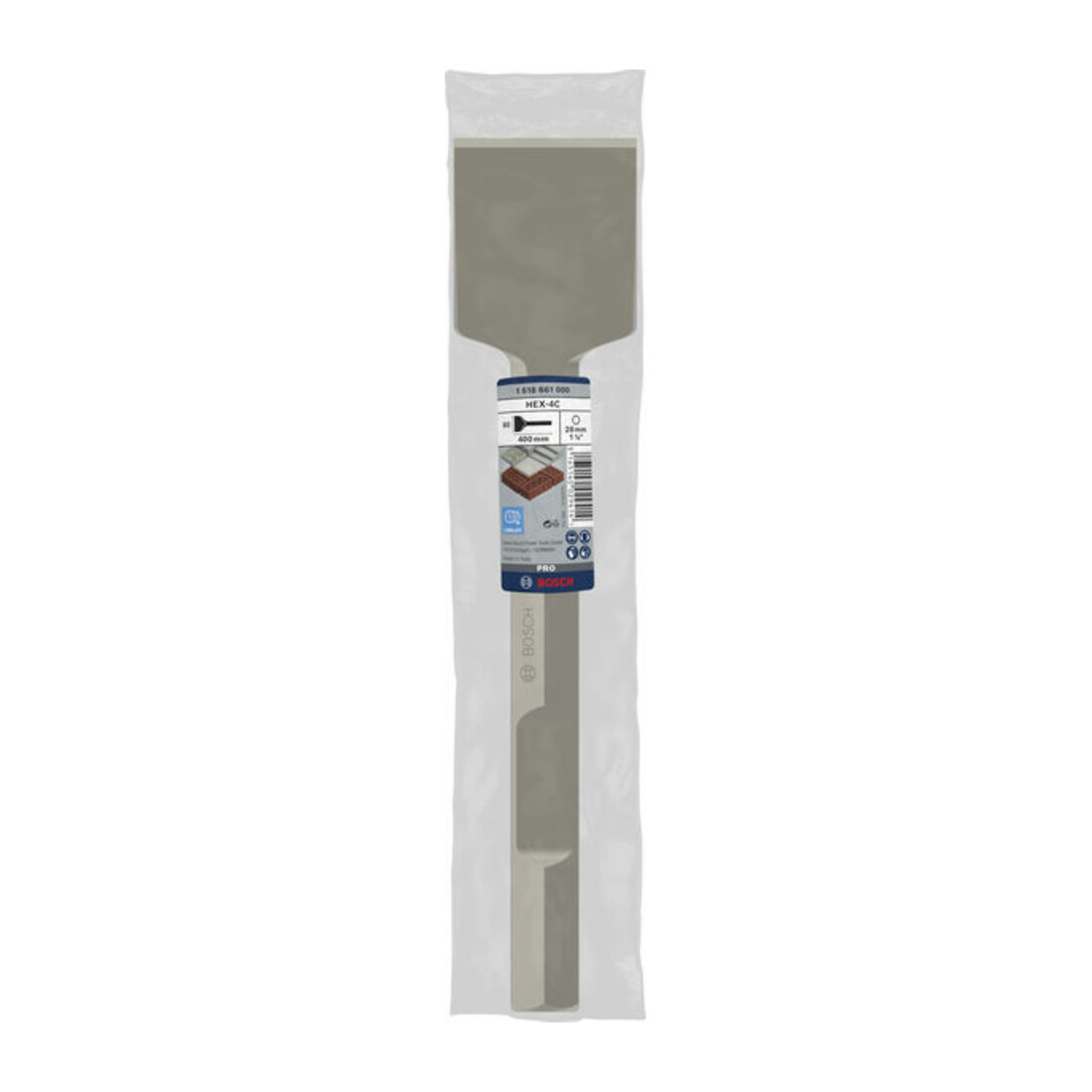 Burin à bêche Bosch avec support hexagonal de 28 mm 400 mm