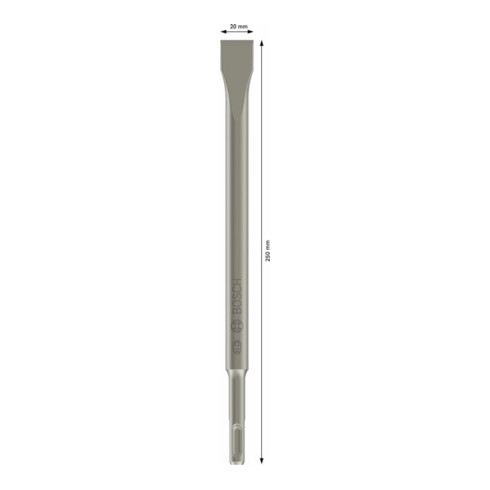 Ciseau plat Bosch avec support SDS-plus, 20 x 250 mm