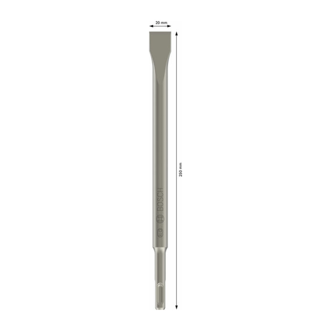 Ciseau plat Bosch avec support SDS-plus, 20 x 250 mm