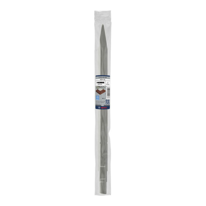 Ciseau pointu Bosch à six pans creux avec collet tourné 400 mm