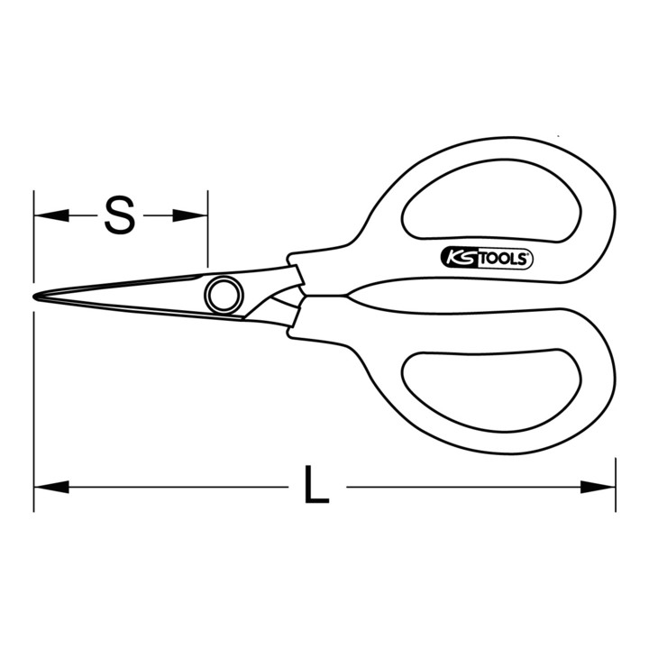 Ciseau pour Kevlar, 140 mm