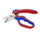 Ciseaux d'électricien Knipex avec poignée bimatière et coupe-fil, longueur totale : 160mm
