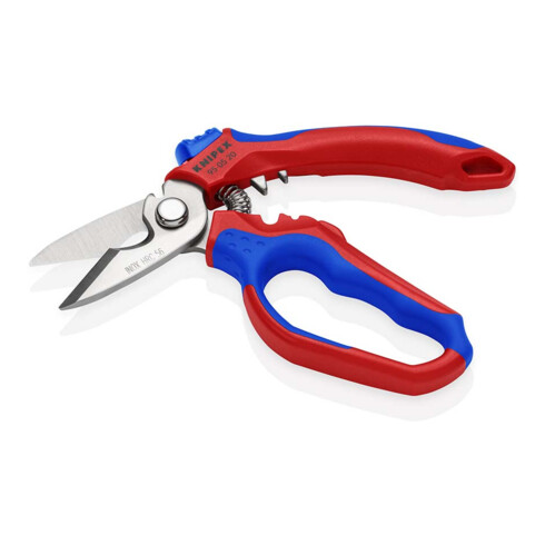 Ciseaux d'électricien Knipex avec poignée bimatière et coupe-fil, longueur totale : 160mm