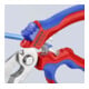 Ciseaux d'électricien Knipex avec poignée bimatière et coupe-fil, longueur totale : 160mm