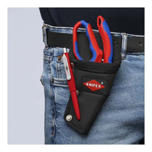 Ciseaux d'électricien Knipex avec poignée bimatière et coupe-fil, longueur totale : 160mm