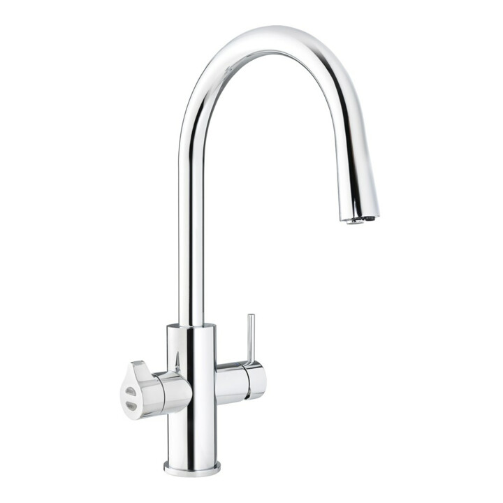 Clage Allround-Armatur Zip Celsius Arc AIO chromé brillant