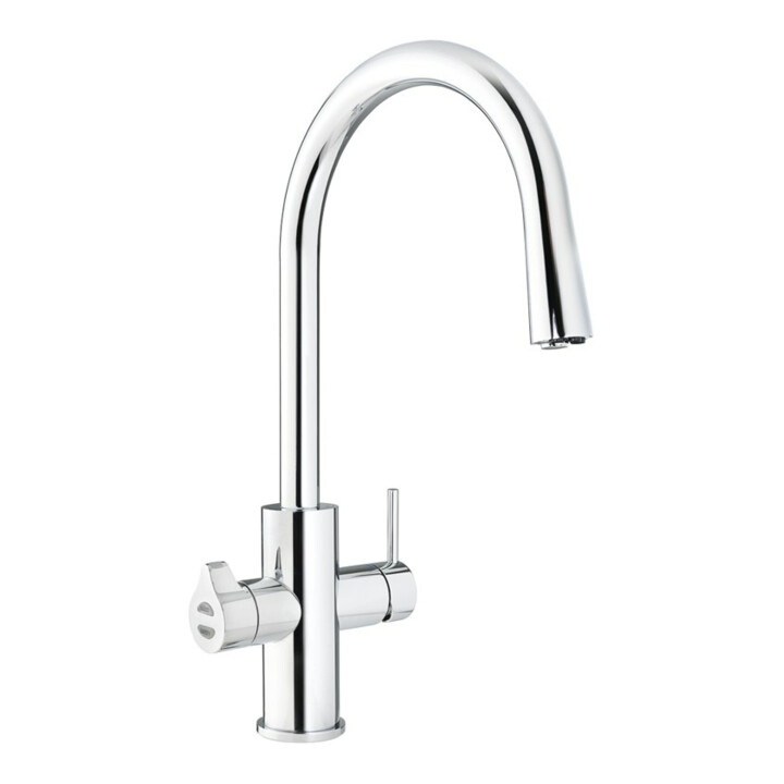 Clage Allround-Armatur Zip Celsius Arc AIO chromé brillant