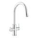Clage Allround-Armatur Zip Celsius Arc AIO verchromt gebürstet-1
