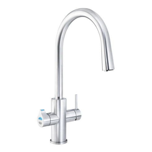 Clage Allround-Armatur Zip Celsius Arc AIO verchromt gebürstet