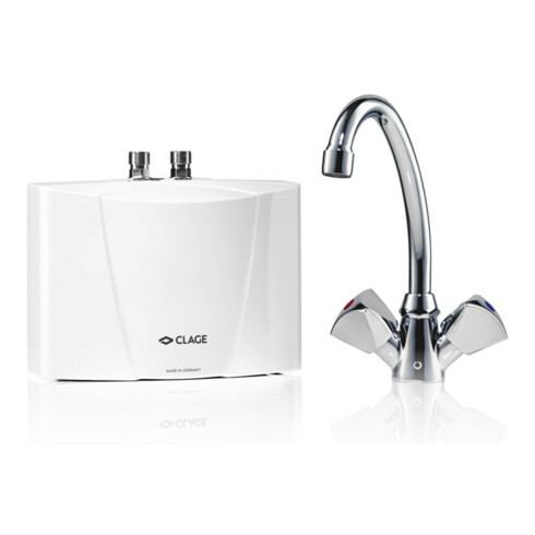 Clage Chauffe-eau instantané compact M3/SNM 3,5 kW, 230 V, 15 A, avec robinet 2 voies