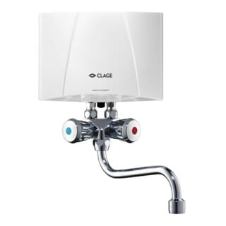 Clage Klein-Durchlauferhitzer SMB M3 3,5 kW, 230V, avec robinet, avec bras WD-2-Gr.