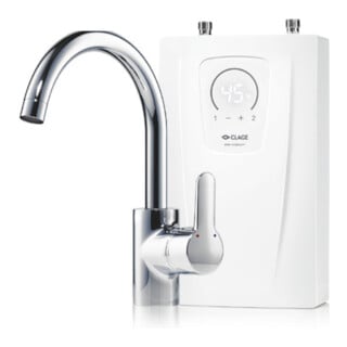 Clage Kompakt-Durchlauferhitzer CEX-U/EAK 11/13,5 kW, el ger., mit Einhebelmischer