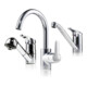 Clage Mitigeur monocommande pour évier EAK pivotant, bec tube 20 cm, chrome, sans pression-1