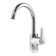 Clage Mitigeur monocommande pour évier EAK pivotant, bec tube 20 cm, chrome, sans pression-4