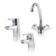 Clage Mitigeur monocommande pour lavabo EWT avec bec 11,2 cm, chromé, pour chauffe-eau sous pression-1