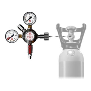 Clage Réducteur de pression DMBCS avec raccord CO2 standard, 1/2