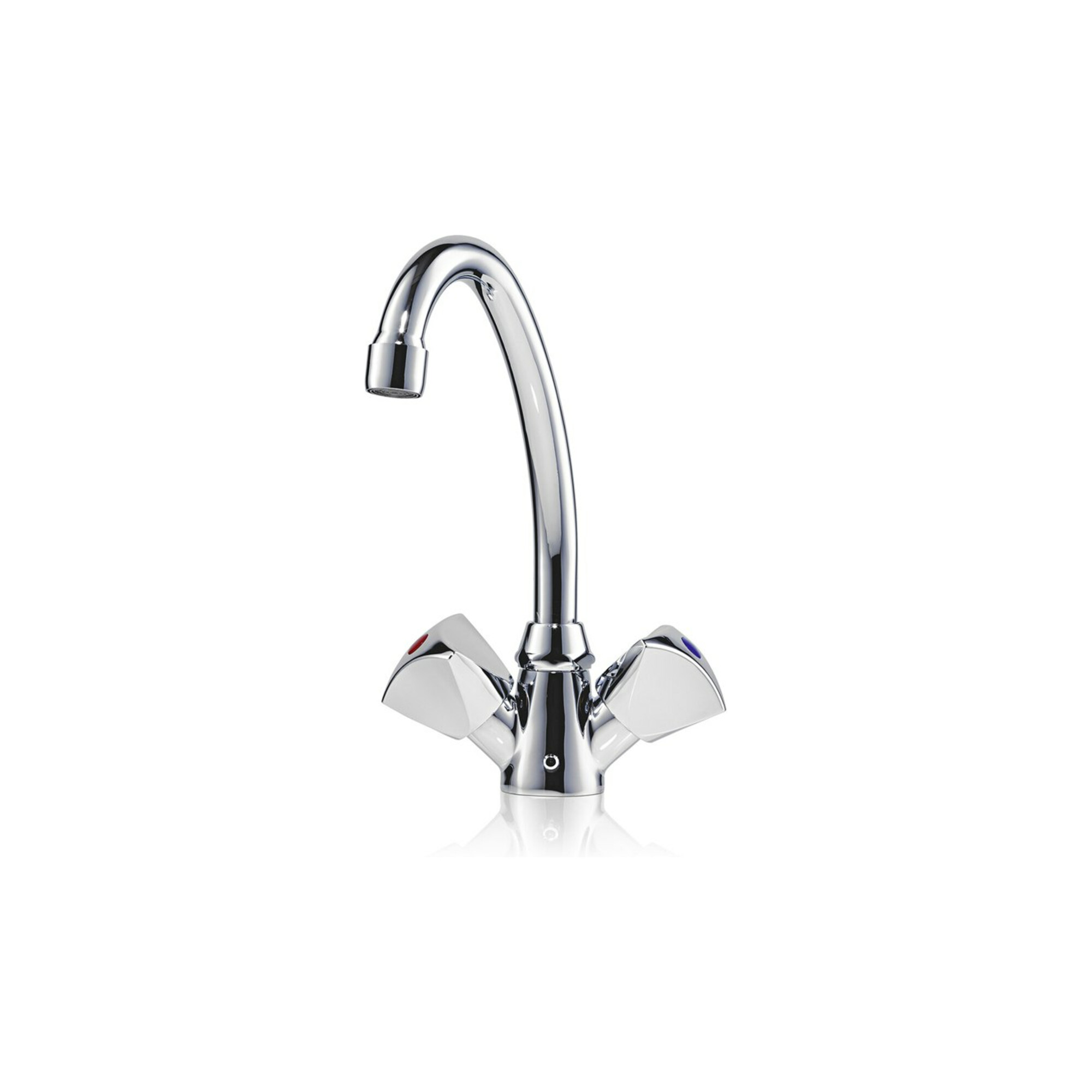 Clage Waschtisch-Zweigriffarmatur SNM Schw.ausl. 16cm, chr, f druckl. WW-Gerät
