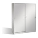 Classeur C+P Acurado avec portes coulissantes, 2 x 5 hauteurs de dossiers, H1950xL1600xP500mm aluminium blanc