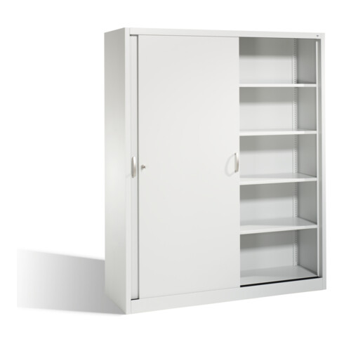 Classeur C+P Acurado avec portes coulissantes 2 x 5 hauteurs de dossier Avant gris clair corps gris clair gris clair