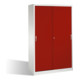Classeur C+P Acurado avec portes coulissantes 5 hauteurs de dossiers Façade Corps rouge rubis Gris clair-1