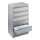 Classeur C+P Acurado pour classeurs DIN A5 paysage, 6 tiroirs, 3 rangées Avant Corps gris clair Corps gris clair Gris clair-1