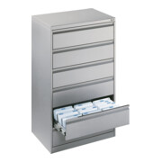 Classeur C+P Acurado pour classeurs DIN A5 paysage, 6 tiroirs, 3 rangées Avant Corps gris clair Corps gris clair Gris clair