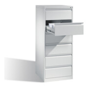 Classeur C+P Acurado pour classeurs DIN A5 paysage, 6 tiroirs, à deux voies Avant Corps gris clair Corps gris clair Gris clair