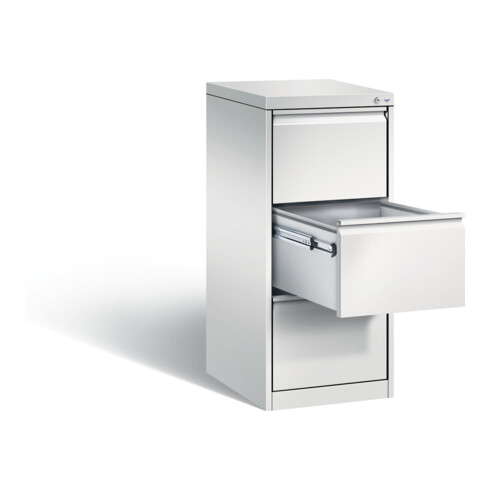 Classeur C+P Acurado pour dossiers suspendus DIN A4, 3 tiroirs, à une voie avant Corps gris clair Corps gris clair Gris clair