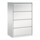 Classeur C+P Acurado pour dossiers suspendus DIN A4, 4 tiroirs, deux voies Avant Corps gris clair Corps gris clair Gris clair-2