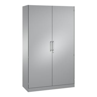 C+P Armoire à dossiers Asisto avec portes battantes et 5 hauteurs de classeurs noir-gris