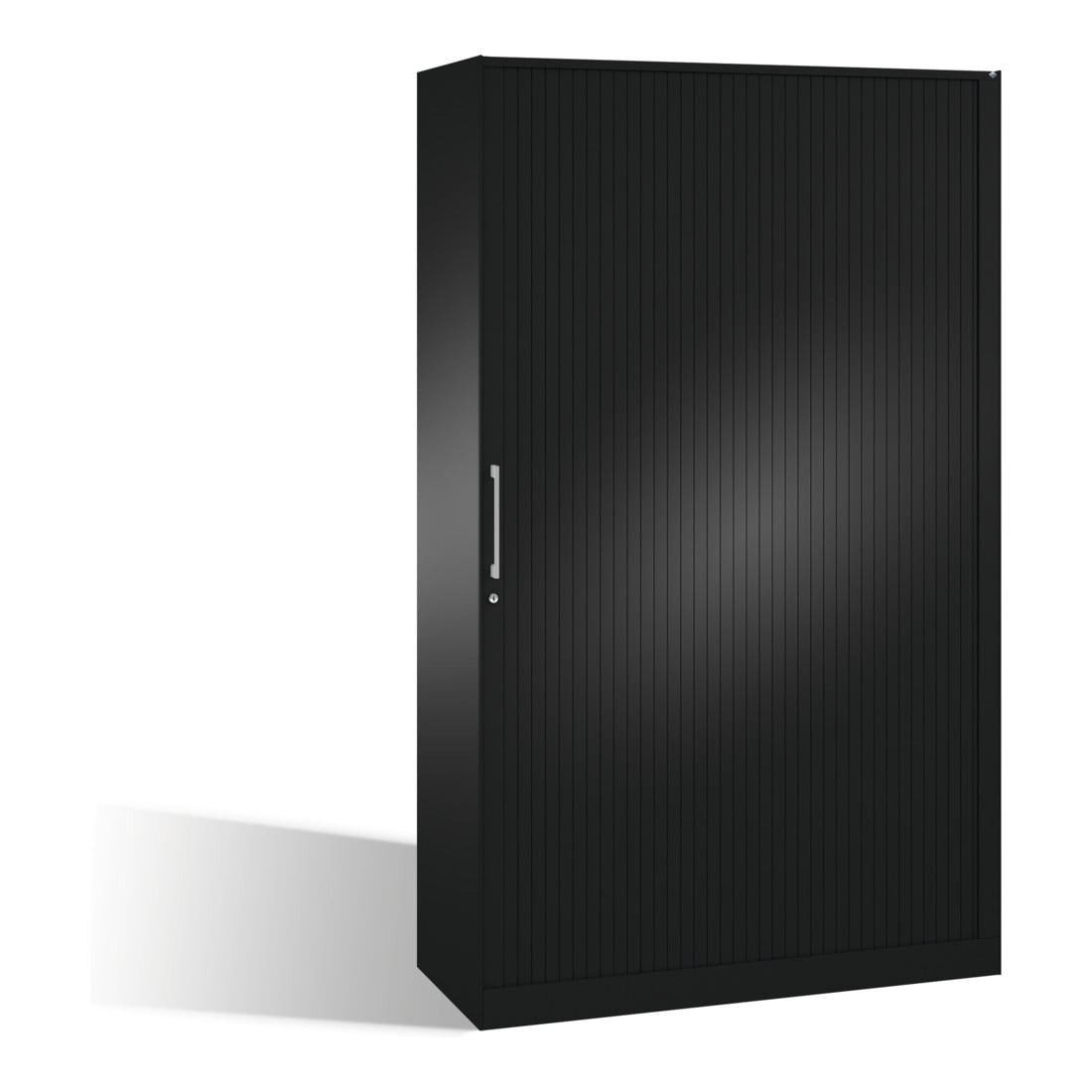 Classeur C+P Asisto avec volet roulant, 5 hauteurs de dossier, H1980xL1200xP435mm gris noir