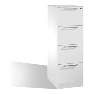 Classeur C+P Asisto pour dossiers suspendus DIN A4, 4 tiroirs, une voie, gris clair