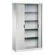 Classeur C+P Omnispace avec volet roulant et 5 hauteurs de dossiers avant gris clair corps gris clair gris clair-1