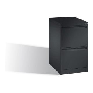 Classeur suspendu C+P Acurado DIN A4, 2 tiroirs, une voie, noir-gris