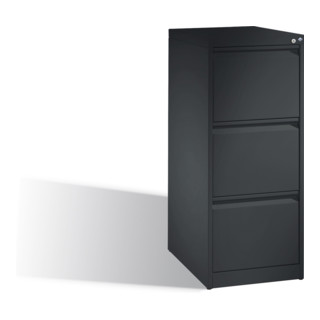 Classeur suspendu C+P Acurado DIN A4, 3 tiroirs, une voie, noir-gris