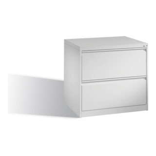 Classeur suspendu C+P Acurado pour dossiers suspendus DIN A4, 2 tiroirs, 2 voies Avant Corps gris clair Corps gris clair Gris clair