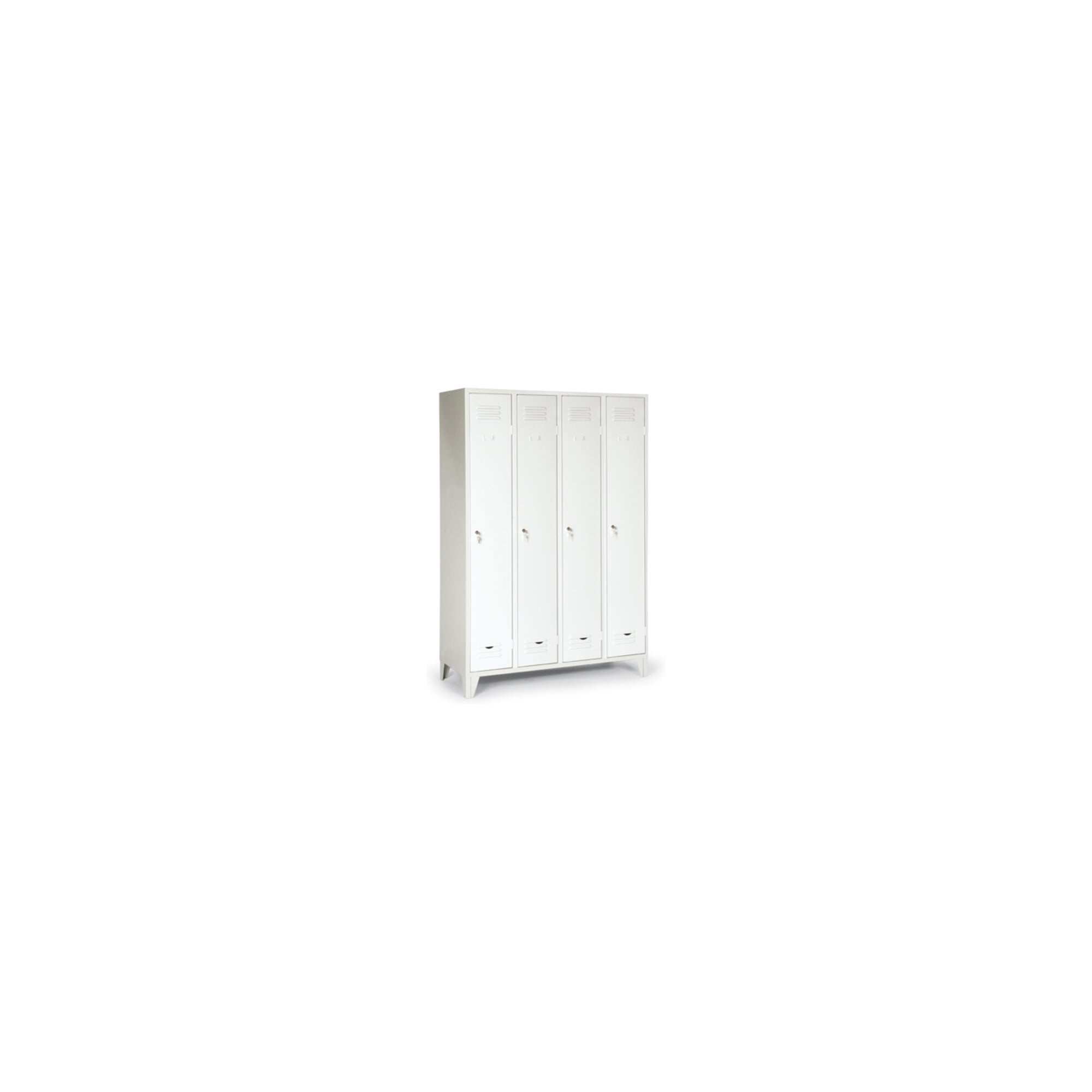 Classico Kleiderschrank mit Füßen mit 4 Abteilen Abteilbreite 300 mm Lichtgrau