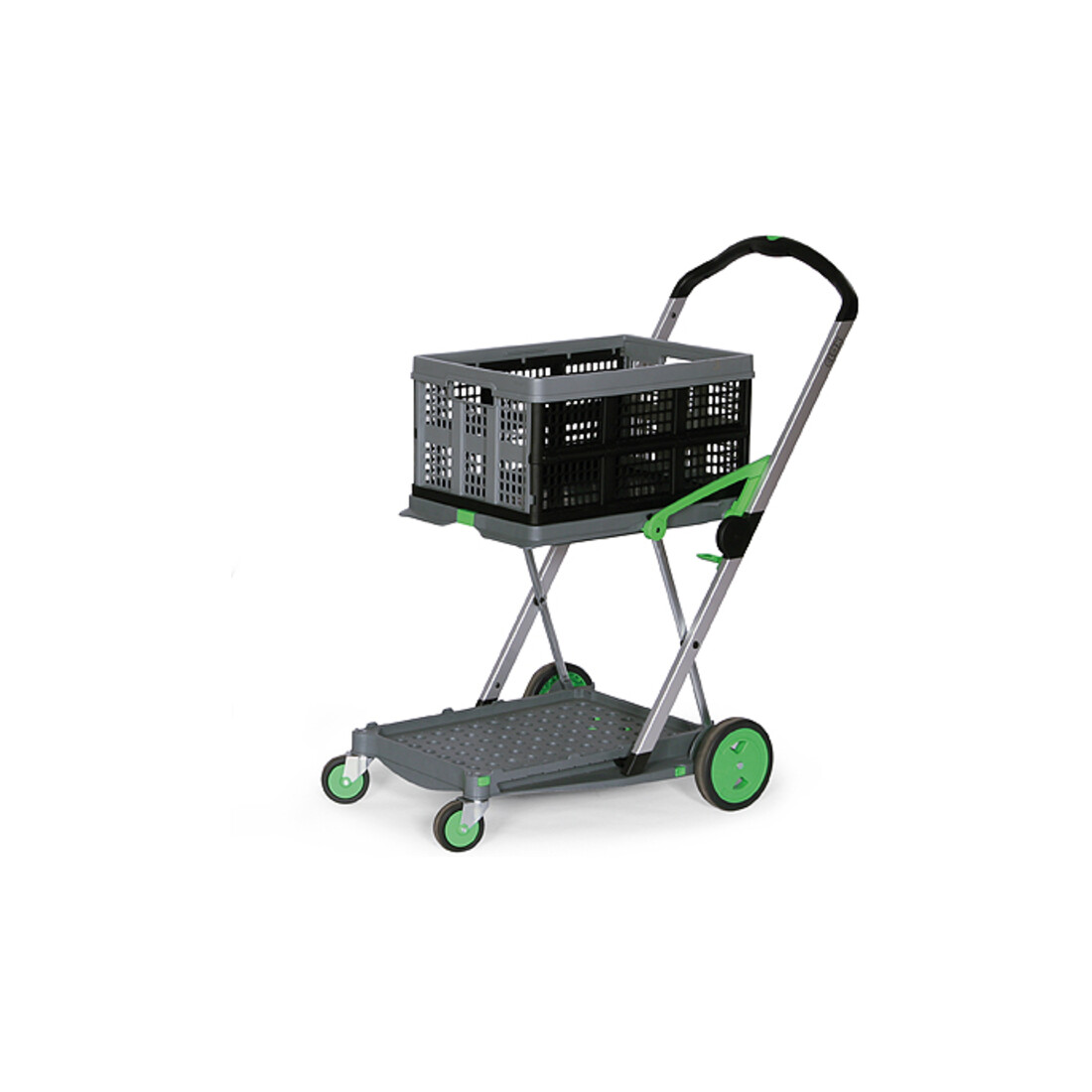 Clax Klappmobil grau/grün mit Klappbox Traglast 60 kg