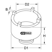 Clé 3/4" à écrous KM à encoches latérales KM11, barres à l’extérieur KS Tools-3