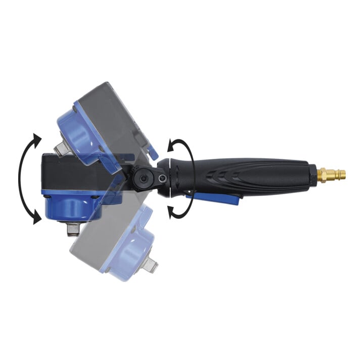 Clé à choc coudée avec tête rotative et inclinable 12,5 mm (1/2") 542 Nm BGS