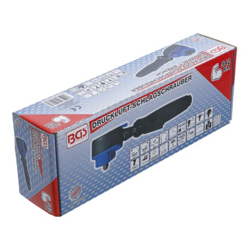 Clé à choc coudée avec tête rotative et inclinable 12,5 mm (1/2") 542 Nm BGS
