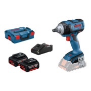 Visseuse à choc sans fil Bosch GDS 18V-300, 2 batteries rechargeables 18V 4.0Ah, chargeur rapide 18V-40