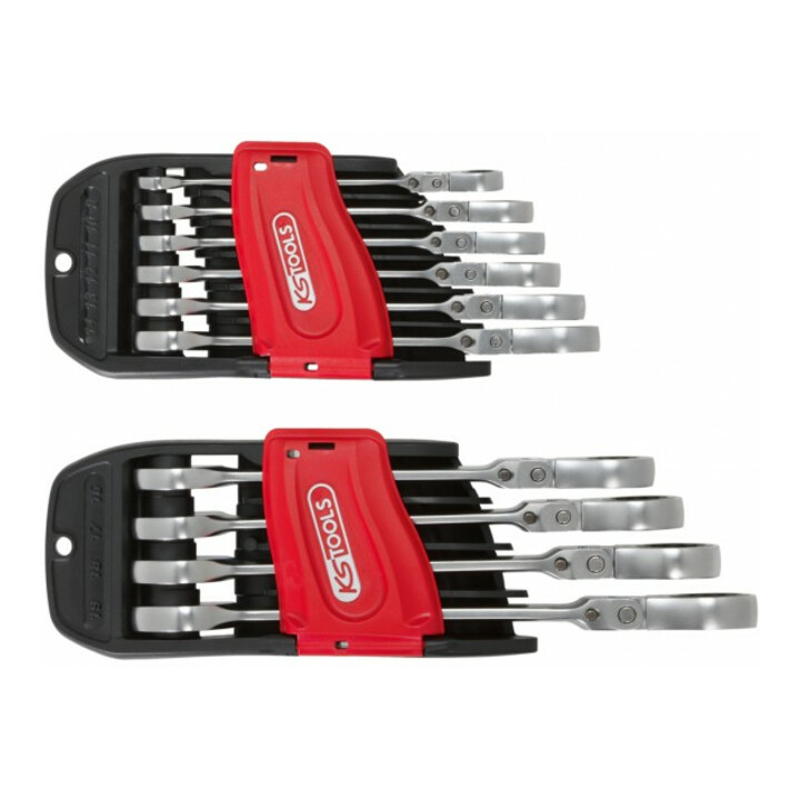 Clé à cliquet articulée KS Tools GEARplus®, verrouillable, 10 pcs.